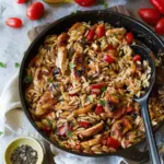 Balsamic Chicken and Veggie Orzo Recipe