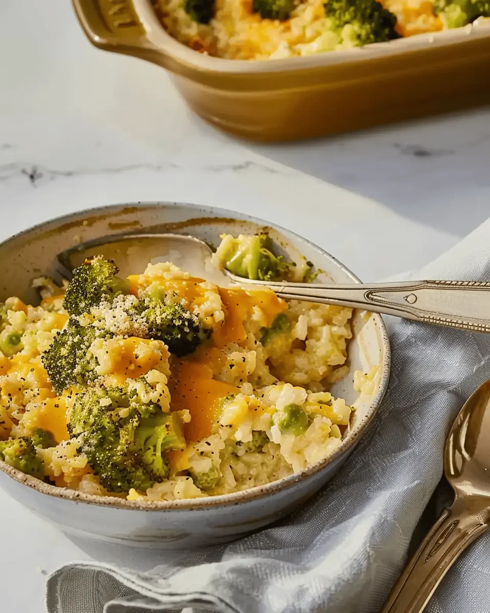 Cheesy Broccoli Rice Casserole: Easy Comfort Food with Turkey Bacon