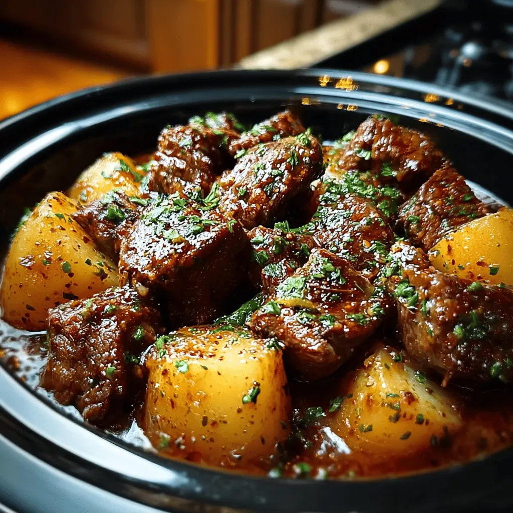 Garlic Butter Beef Bites: Indulgent Comfort Food with Potatoes