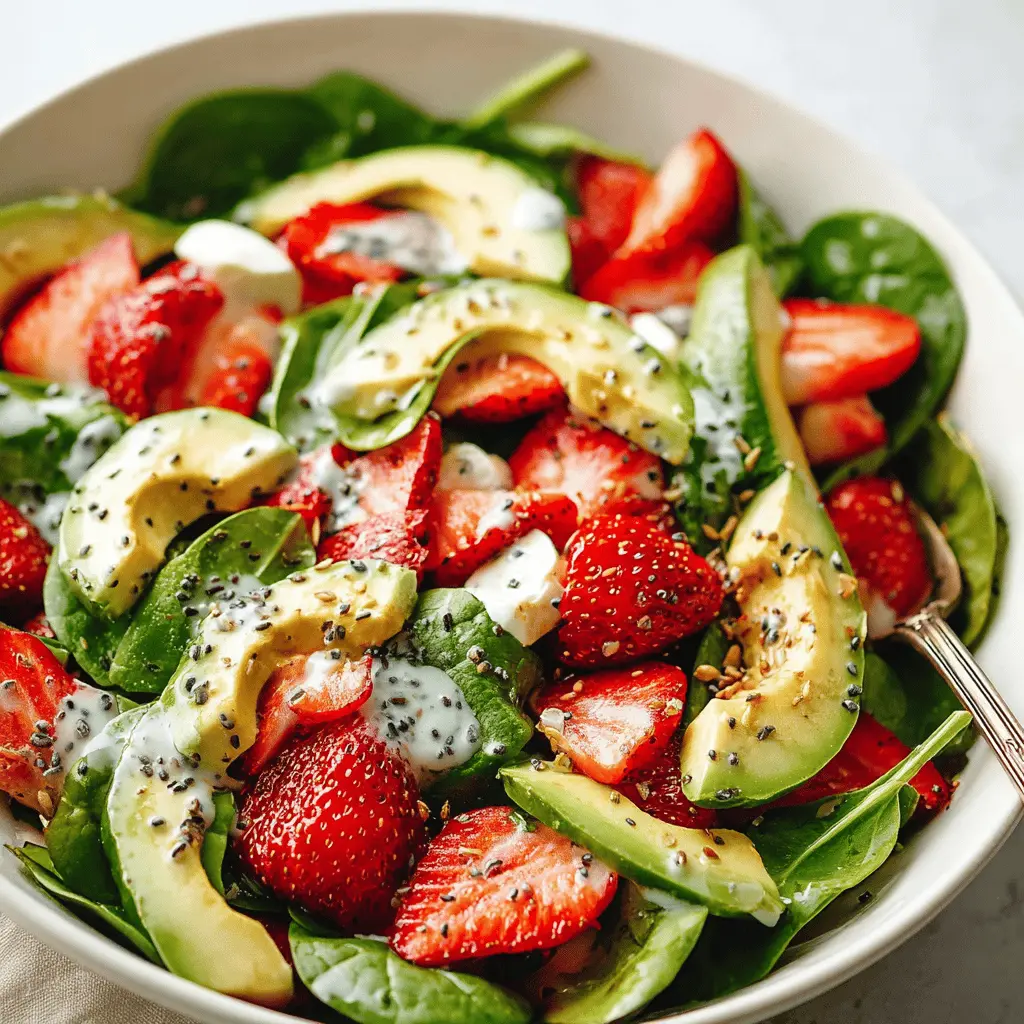 Strawberry Avocado Spinach Salad: The Ultimate Poppyseed Delight