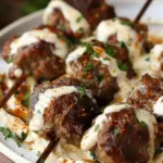 Beef Bites with Parmesan Cream