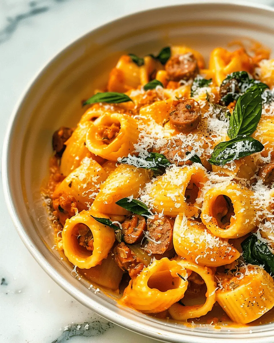 Creamy Pumpkin Pasta: Indulgent Comfort with Italian Sausage