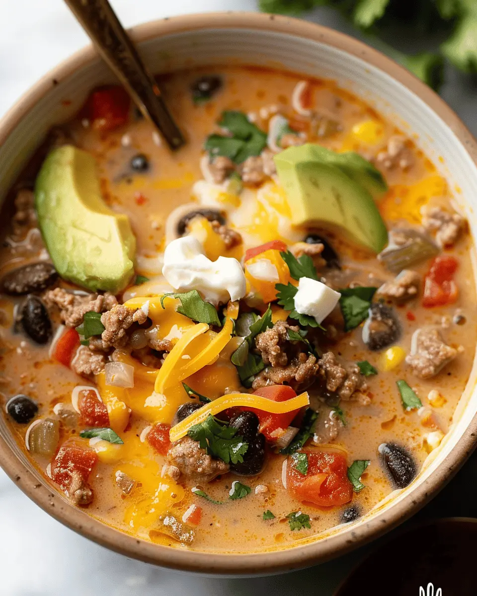 Creamy Taco Soup: The Best Comfort Dish with Ground Beef