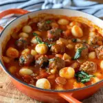One Skillet Meatballs & Gnocchi