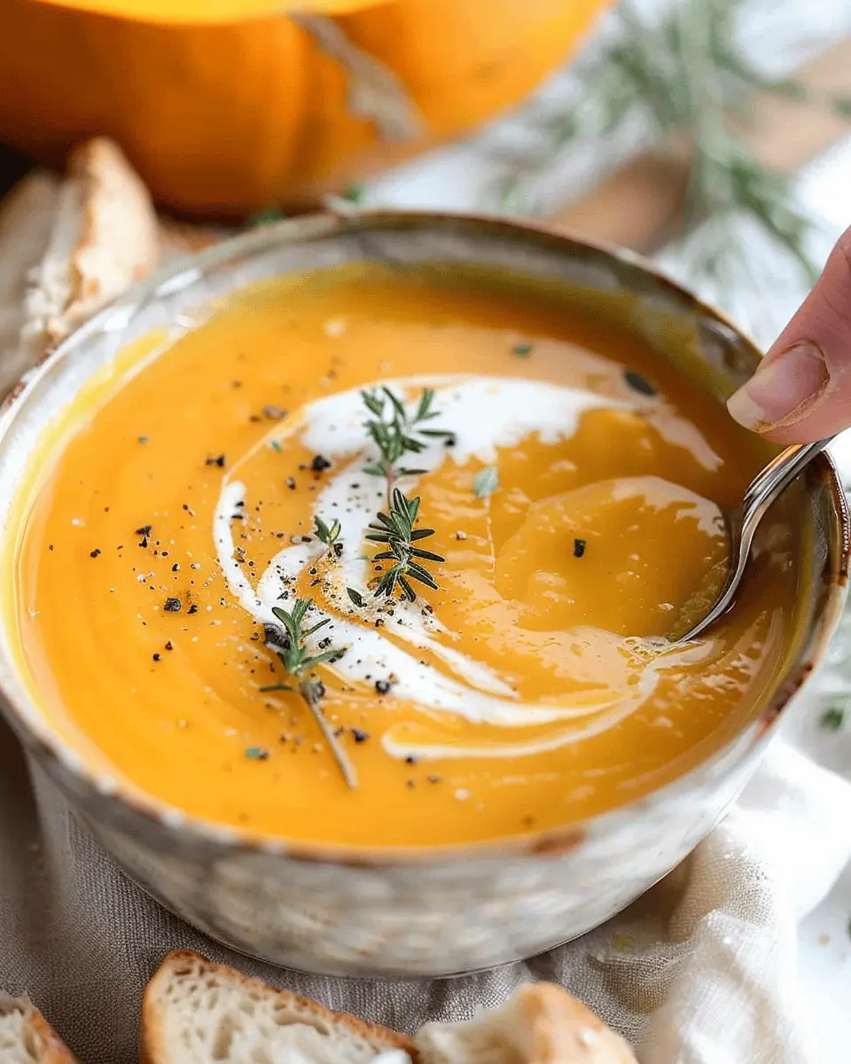 Pumpkin Soup Bliss: Hearty & Nourishing Recipe with Turkey Bacon