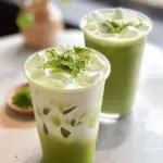 Refreshing Iced Matcha Latte with Creamy Coconut Milk