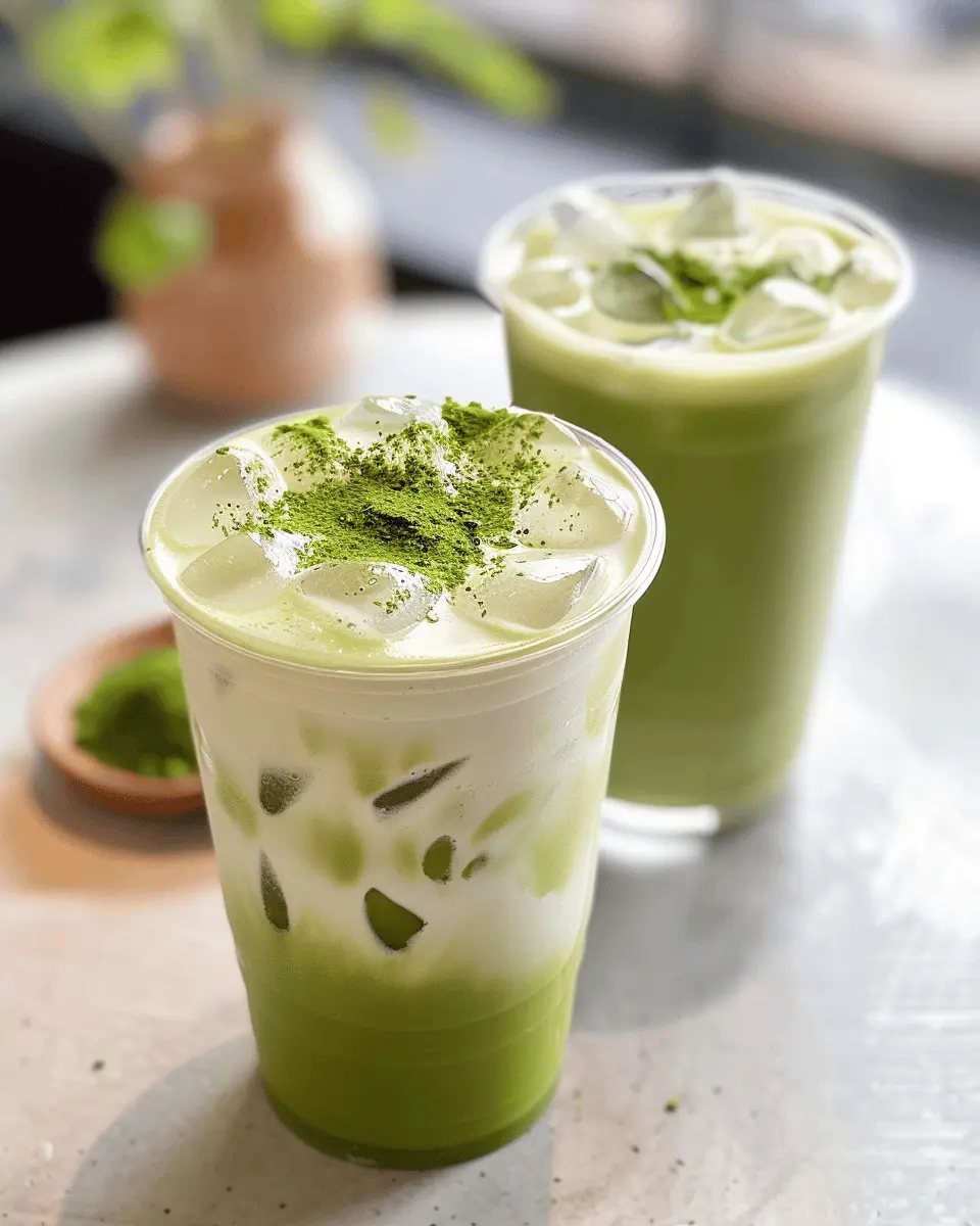 Refreshing Iced Matcha Latte: Indulgent Coconut Milk Bliss