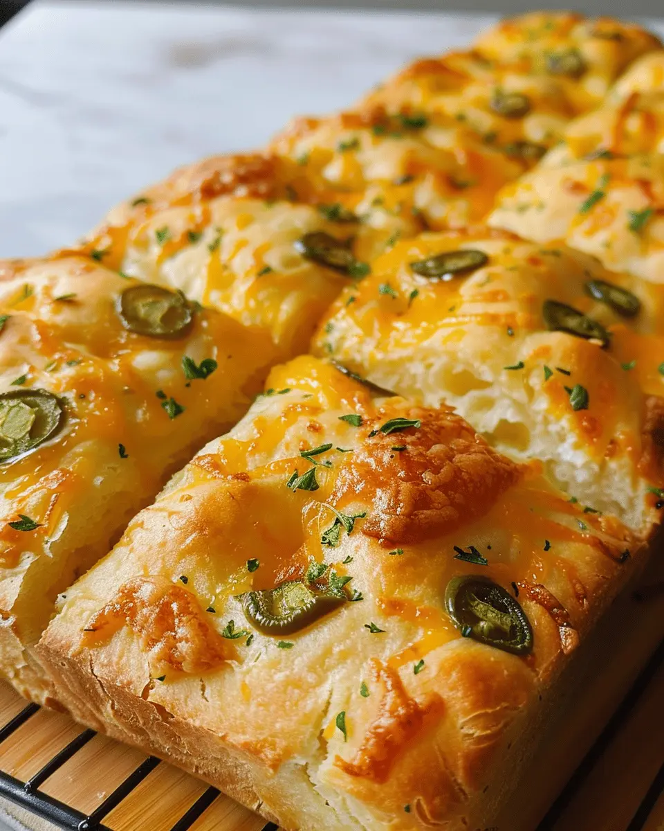 Jalapeno Cheddar Focaccia: The Best Homemade Delight ж