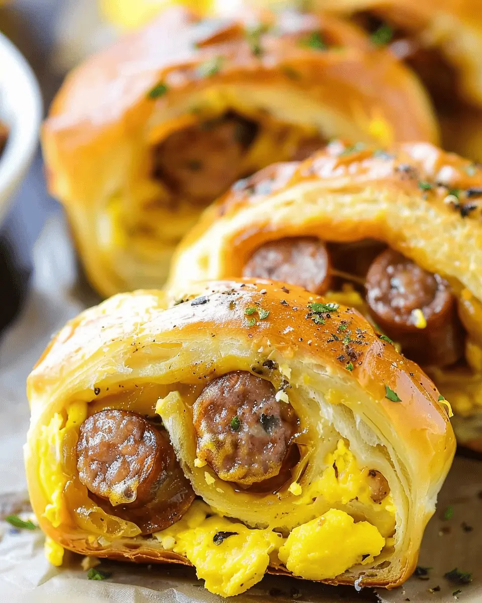Quick Delicious Sausage Egg Breakfast Rolls: Easy Turkey Bacon Delight