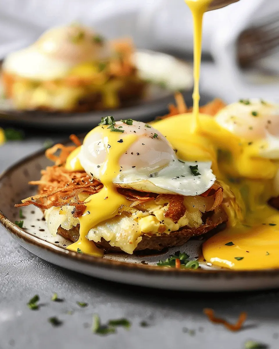 Hash Brown Eggs Benedict Bowls: Easy Turkey Bacon Delight