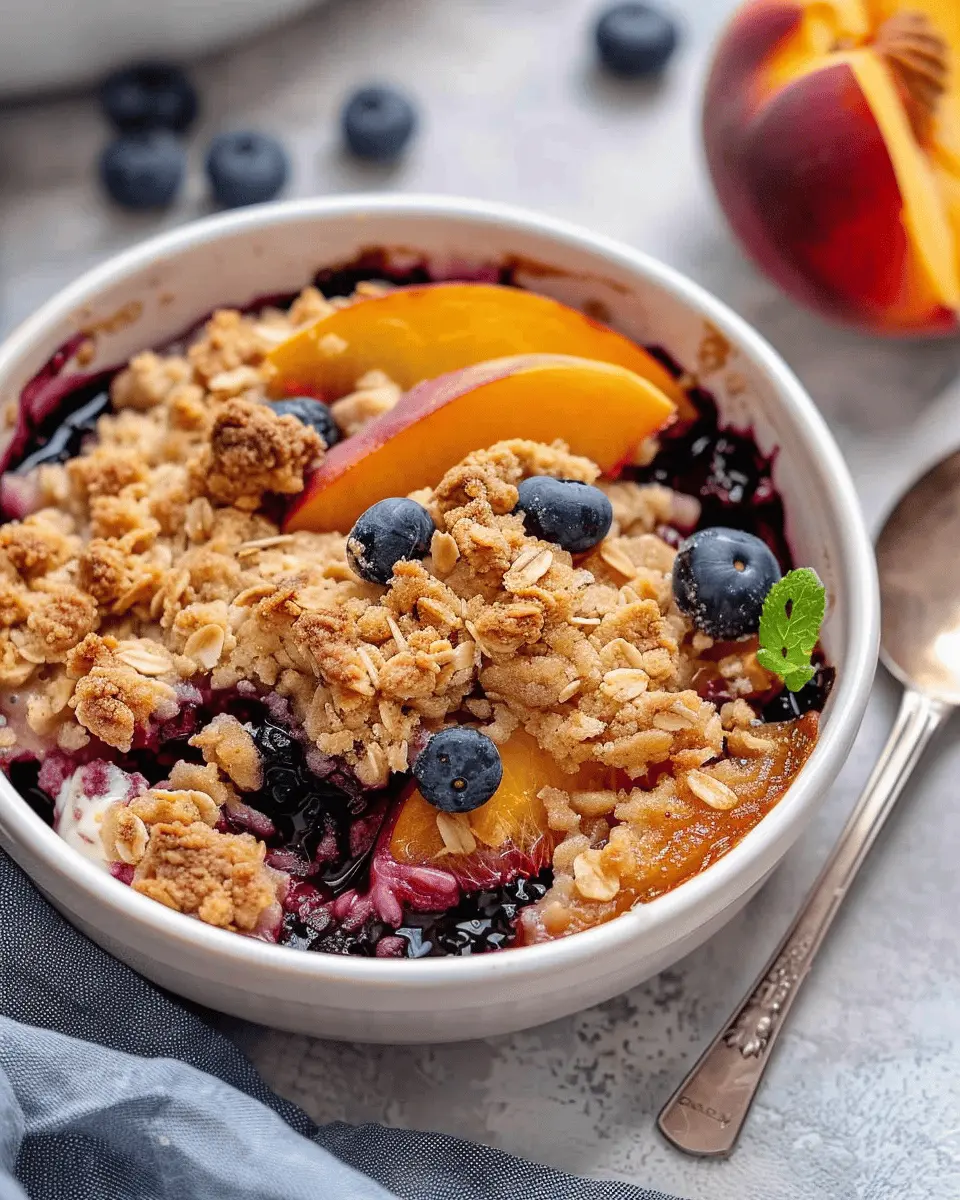 Blueberry Peach Crumble: Easy Dessert for Comforting Nights