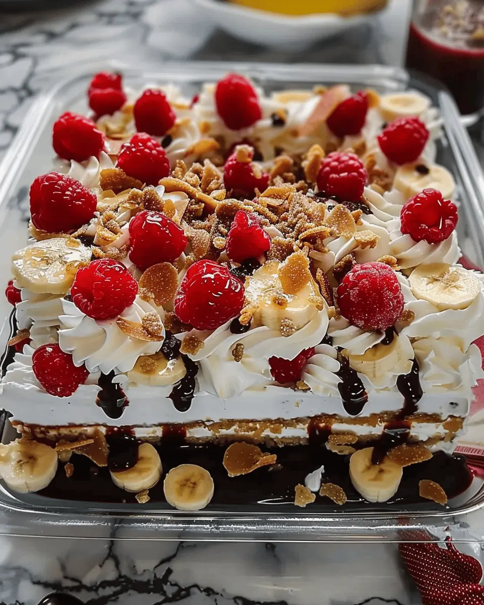 Delicious No Bake Banana Split Cake: The Easiest Dessert Delight