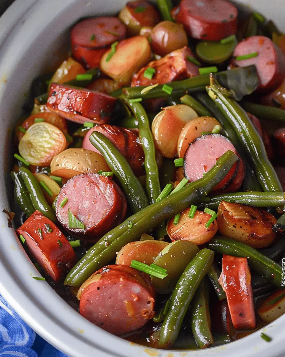 Crockpot Kielbasa and Green Beans: Easy Comfort Food Delight