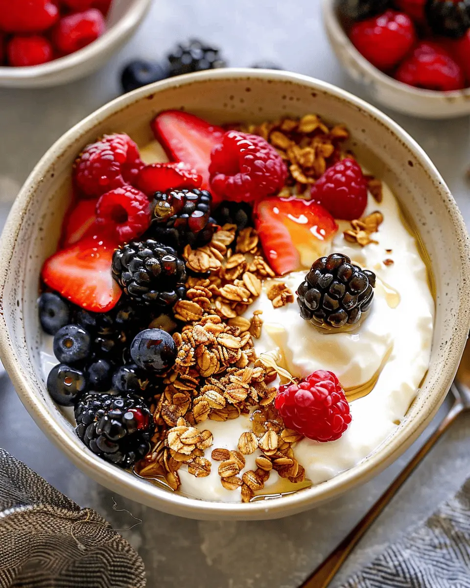 Greek Yogurt Bowl with Berries & Honey: A Refreshing Delight