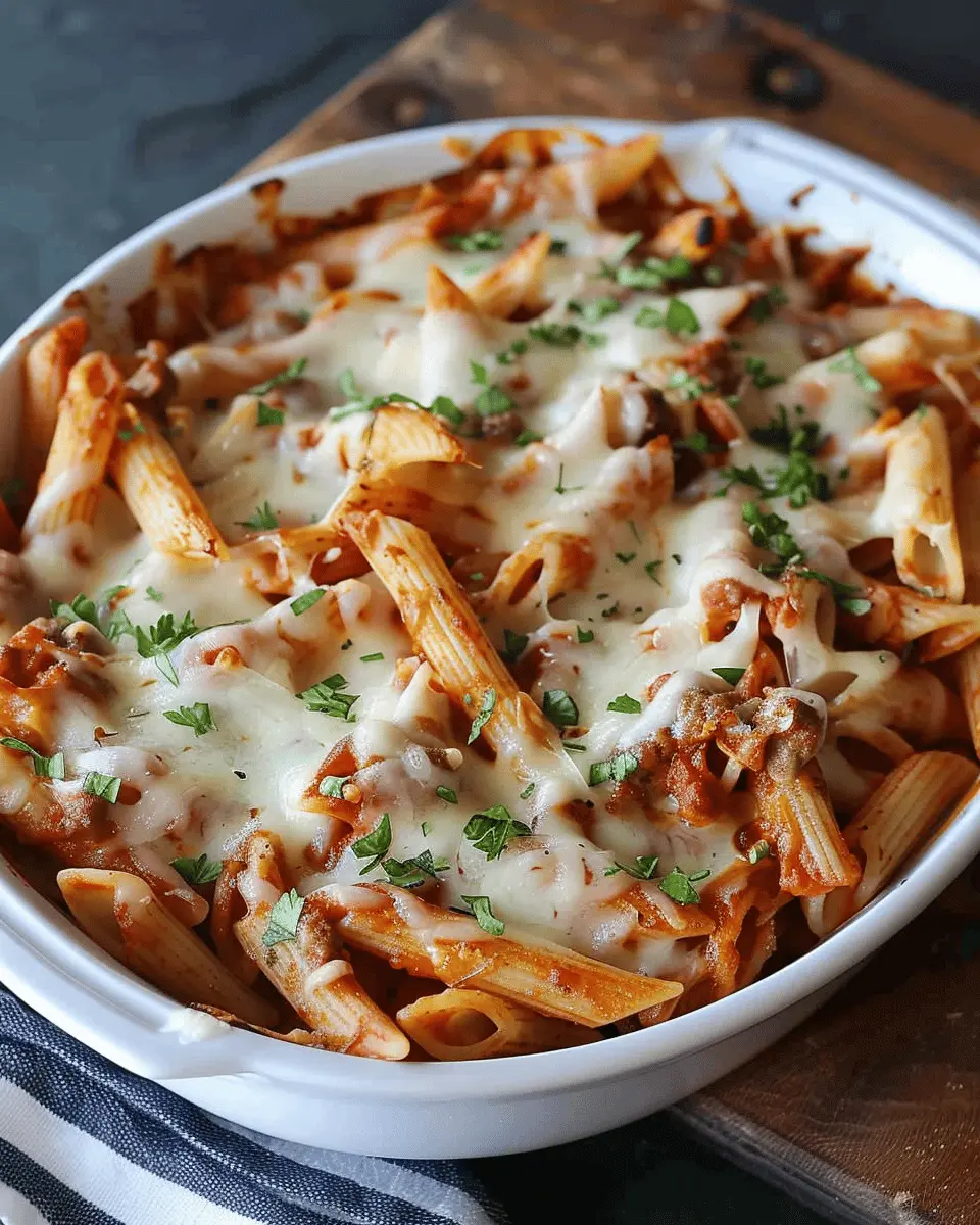Easy Baked Penne: A Hearty Delight with Turkey Bacon and Chicken Ham