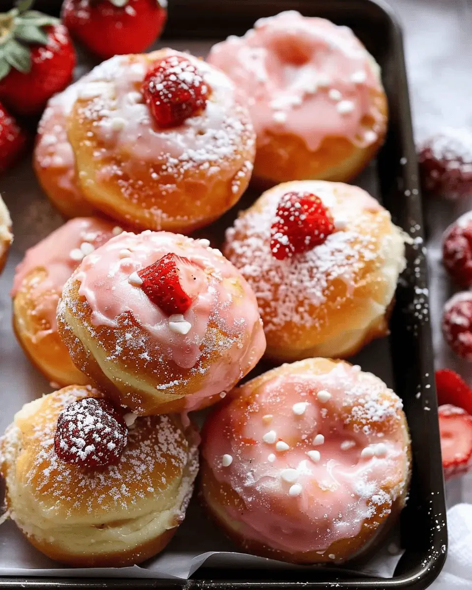 Strawberry Cheesecake Stuffed Donuts: Indulgent Homemade Treats