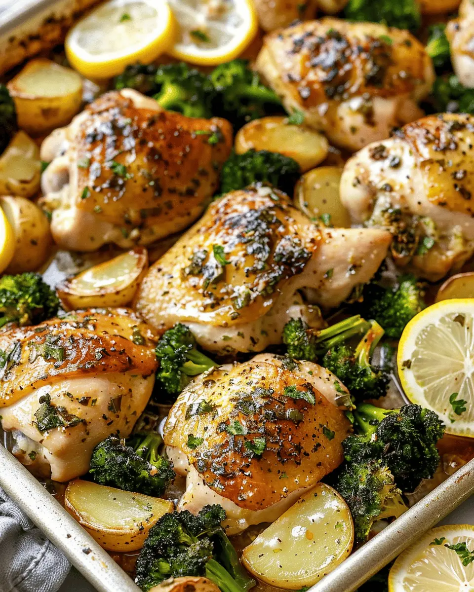 Lemon Garlic Chicken: Easy Sheet Pan Dinner with Potatoes & Broccoli