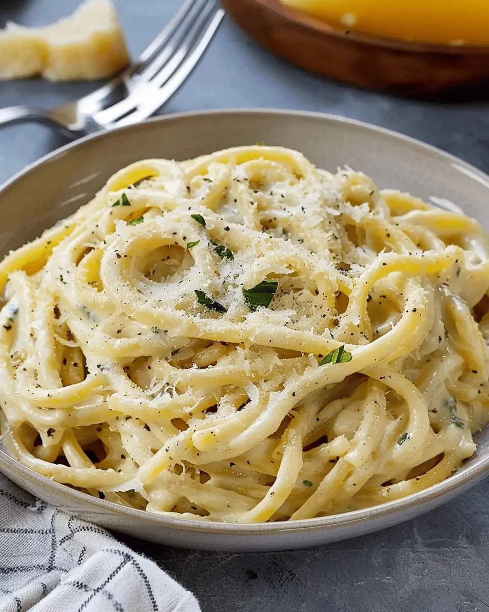 Creamy Garlic Parmesan Pasta Recipe with Turkey Bacon Delight
