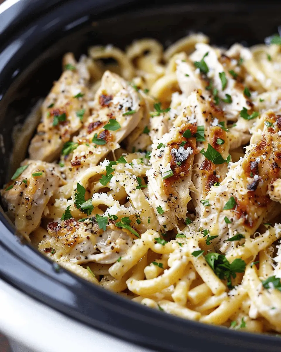 Crockpot Garlic Parmesan Chicken Pasta Recipe: Easy and Delicious