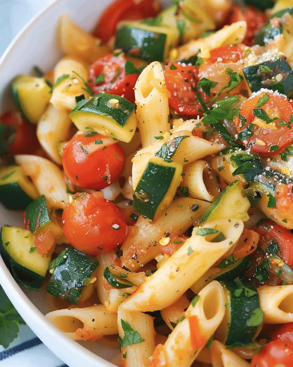 Pasta with Tomatoes and Zucchini: Quick and Healthy Delight