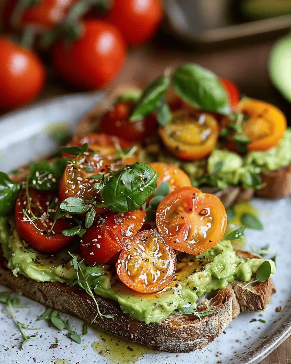 Avocado Toast with Tomato & Olive Oil: The Best Healthy Treat
