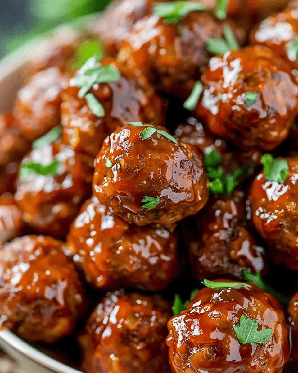 Honey BBQ Crockpot Meatballs: Easy Turkey Bacon Delight