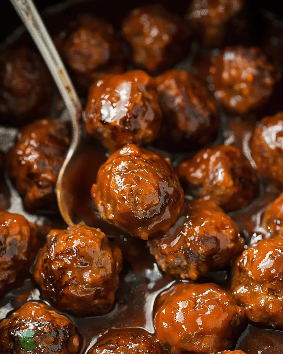 Quick Easy Slow Cooker Salisbury Steak Meatballs with Turkey Bacon