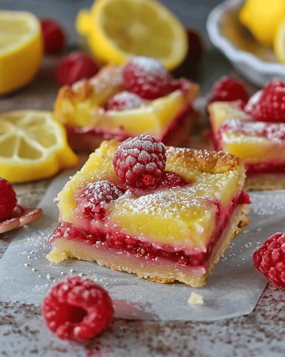 Tangy Raspberry Lemon Bars: Easy Recipe for a Fresh Dessert