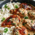 Creamy Smothered Chicken and Rice