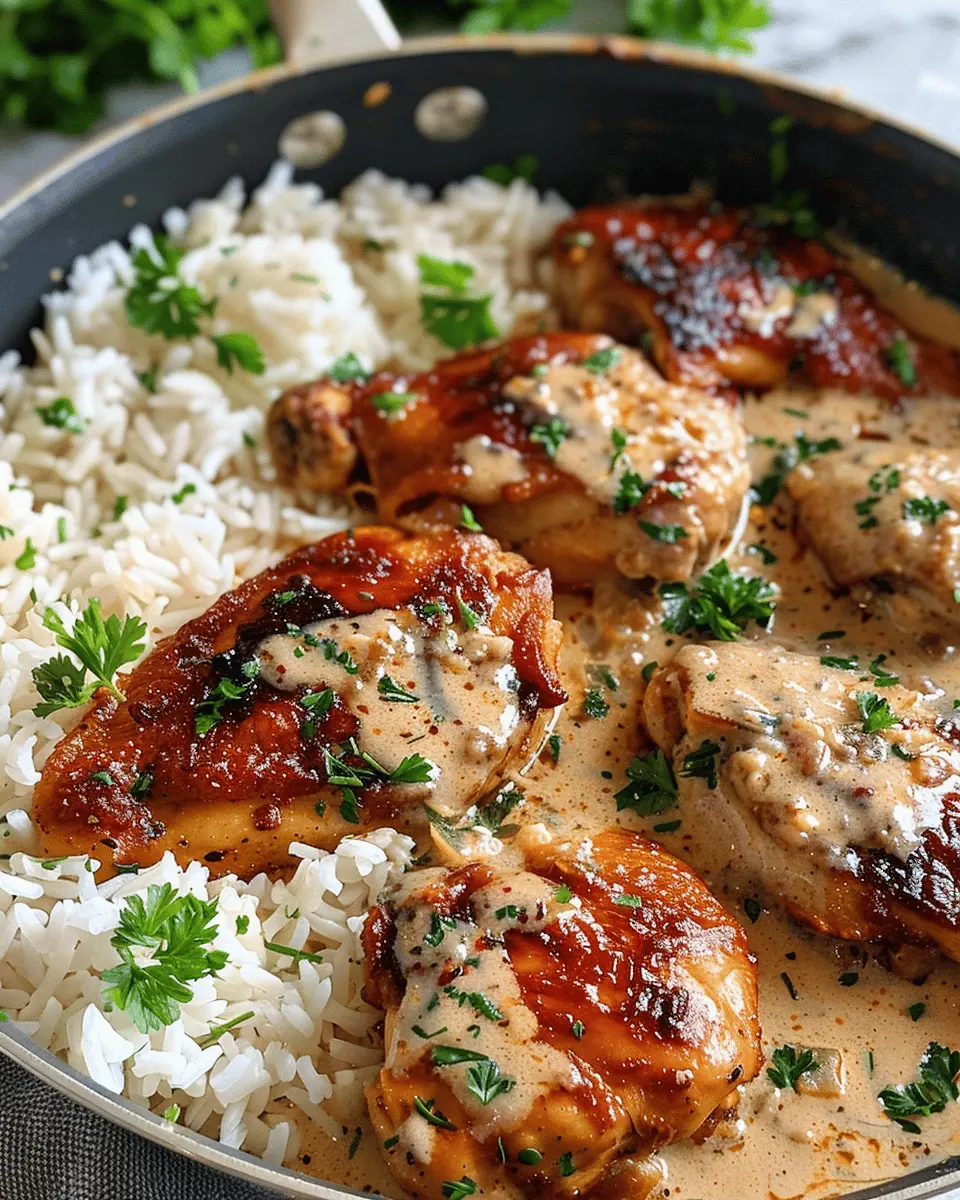 Creamy Smothered Chicken and Rice: Easy Comfort Food Delight