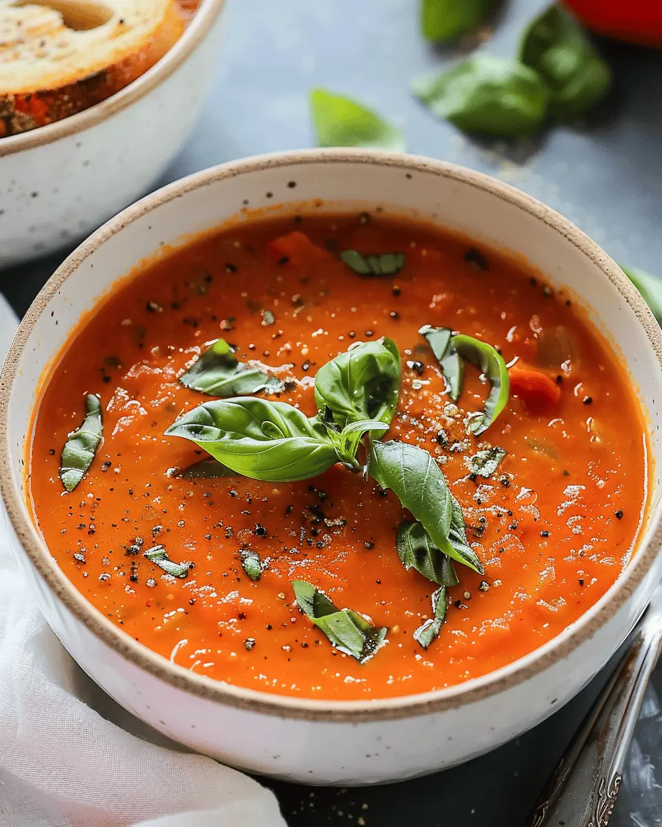Roasted Tomato Basil Soup: A Cozy and Indulgent Delight