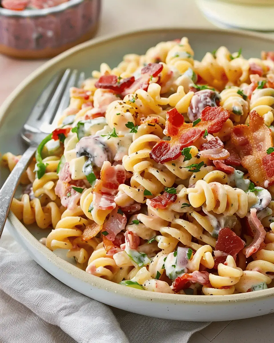 Bacon Ranch Pasta Salad: Easy Turkey Bacon Delight for All