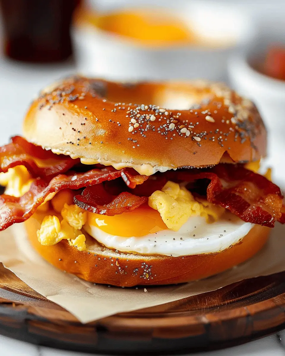 Bacon Egg and Cheese Bagel: Easy Turkey Bacon Delight Recipe