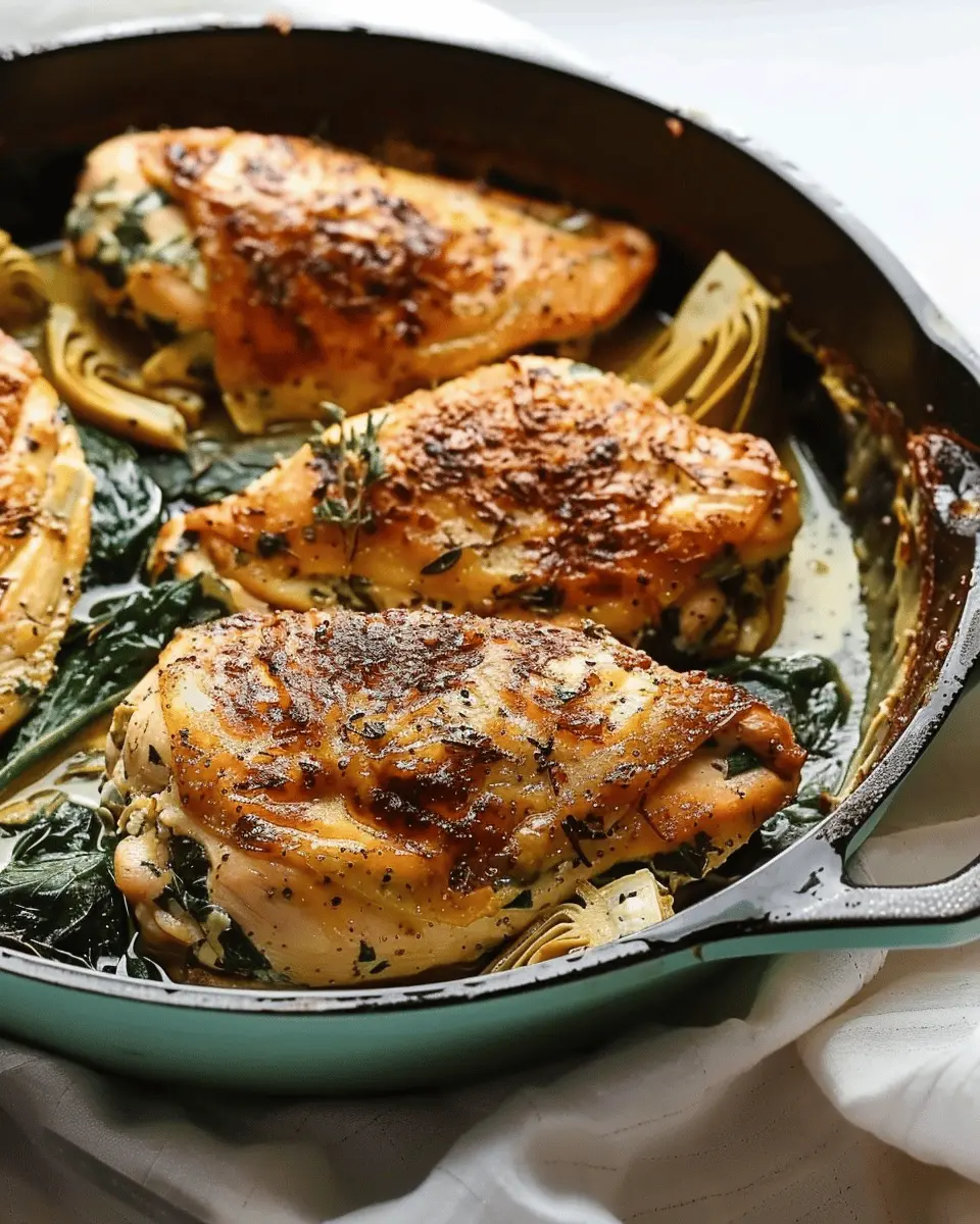 Spinach Artichoke Chicken Delight: A Juicy Twist on Comfort Food