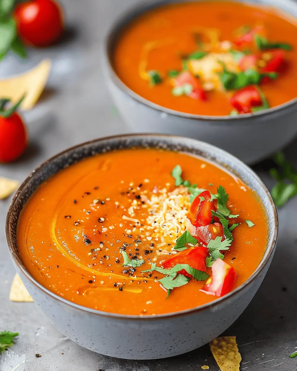 Mexican-Style Tomato Soup: A Cozy Bowl of Flavorful Goodness