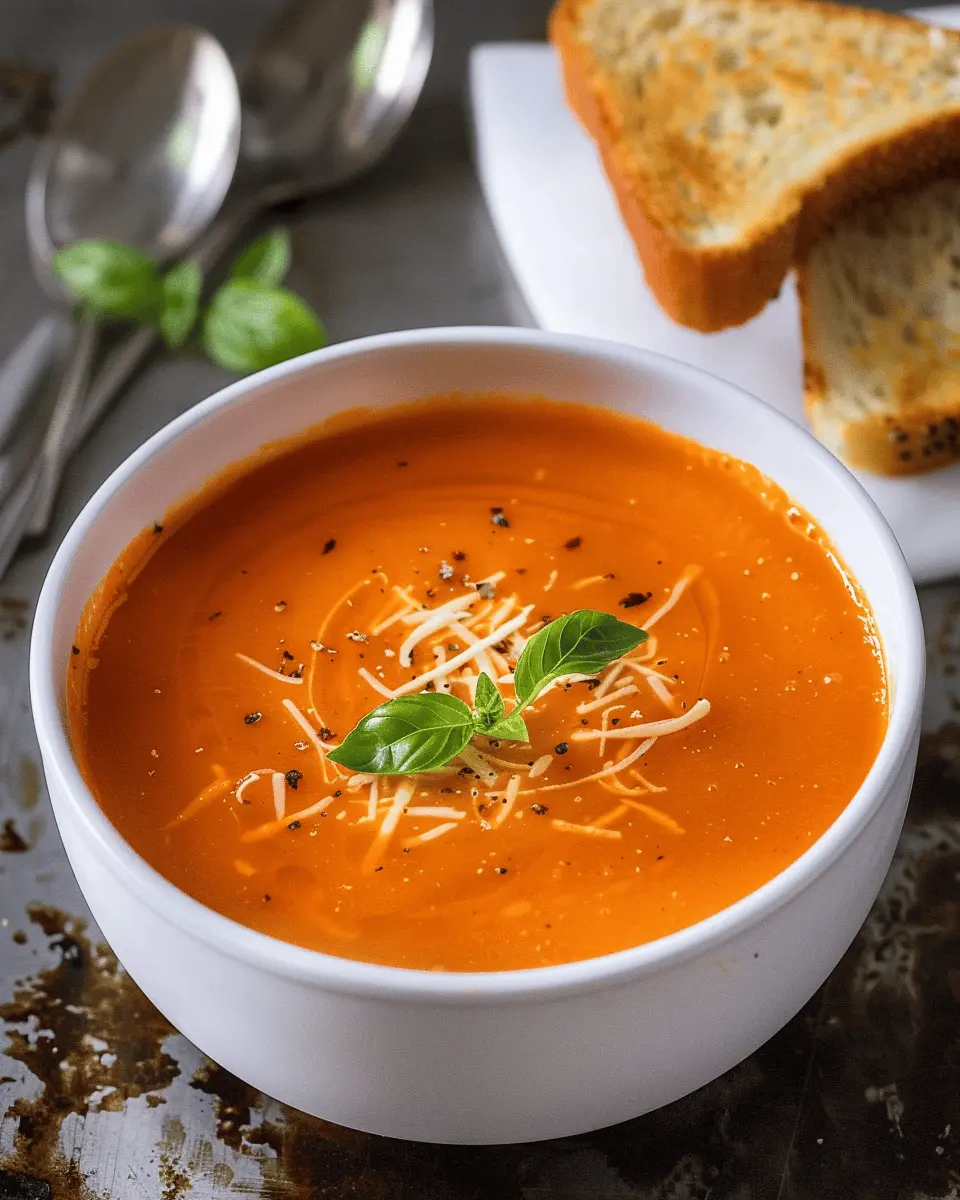 Classic Creamy Tomato Soup: The Best Cozy Recipe with Turkey Bacon