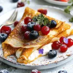Carrot Cake Vegetable Crepes with Berries