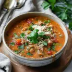 High Protein Stuffed Pepper Soup