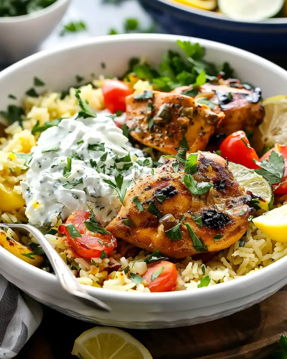 Dump and Bake Chicken Tzatziki Rice: Easy, Flavor-Packed Delight