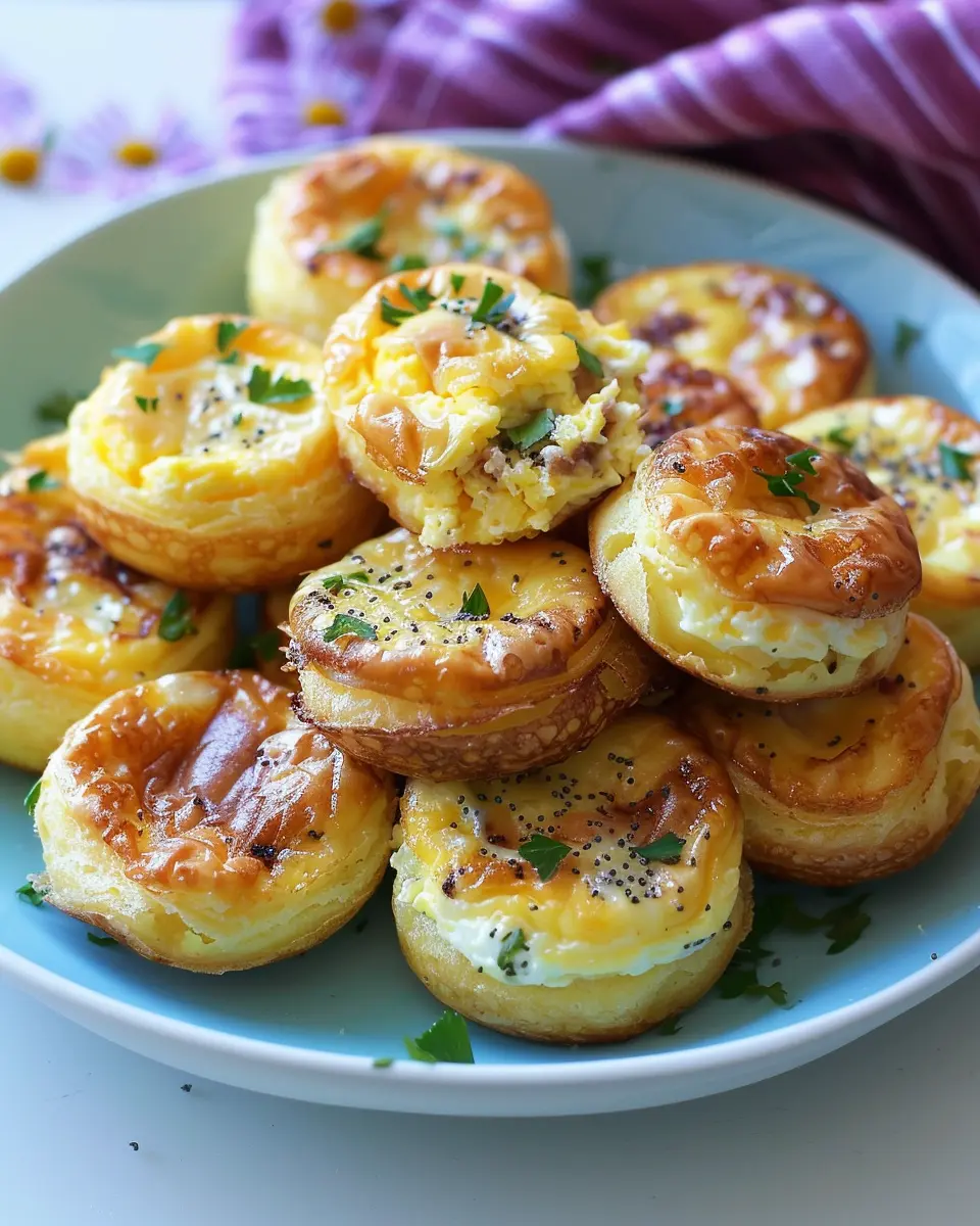 Easy Breakfast Egg Puffs: Indulgent Treats with Turkey Bacon and Chicken Ham