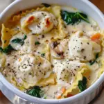 Creamy White Lasagna Soup with Veggies