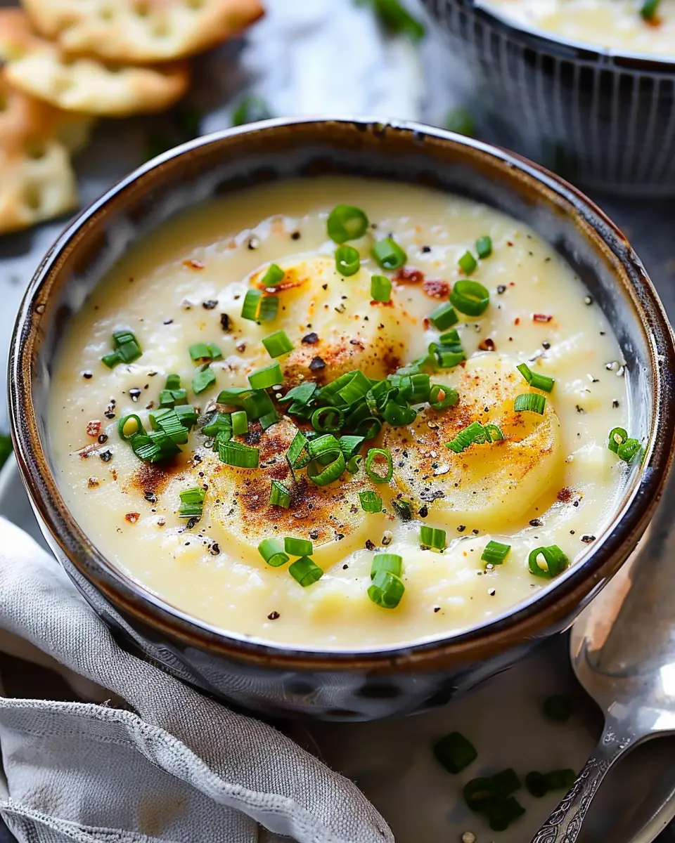 Easy Crockpot Potato Soup Recipe with Turkey Bacon and Chicken Ham
