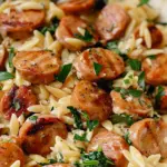 Creamy Chicken Sausage Orzo