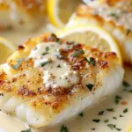 Baked Cod in Coconut Lemon Cream Sauce