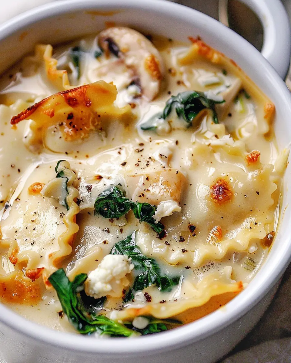 Creamy White Lasagna Soup with Veggies: A Cozy Comfort Bowl