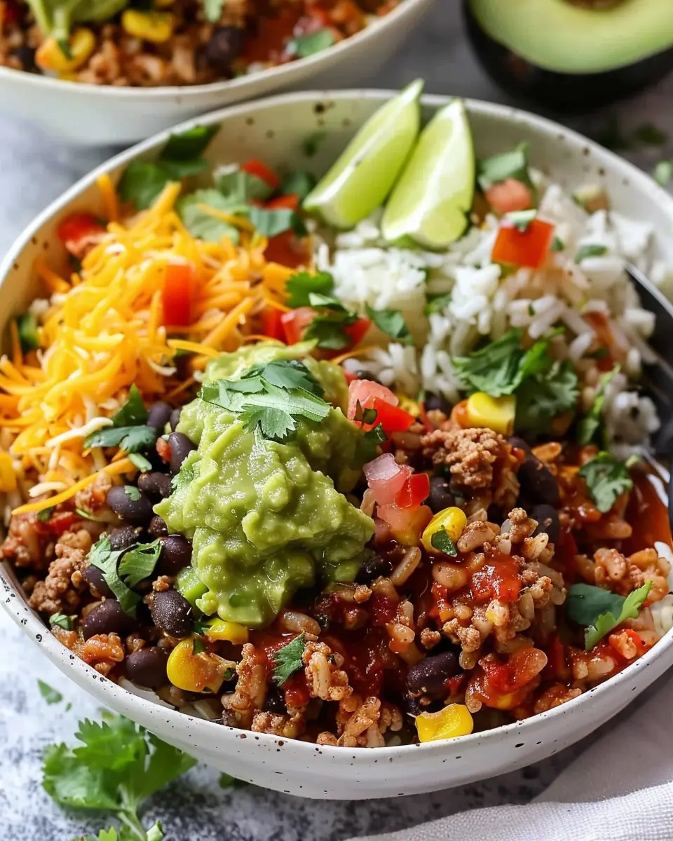 Easy Taco Rice Bowl: A Flavorful Twist with Turkey Bacon &amp; Beef