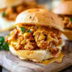 Cajun Chicken Sloppy Joes with Creamy Cheese Sauce