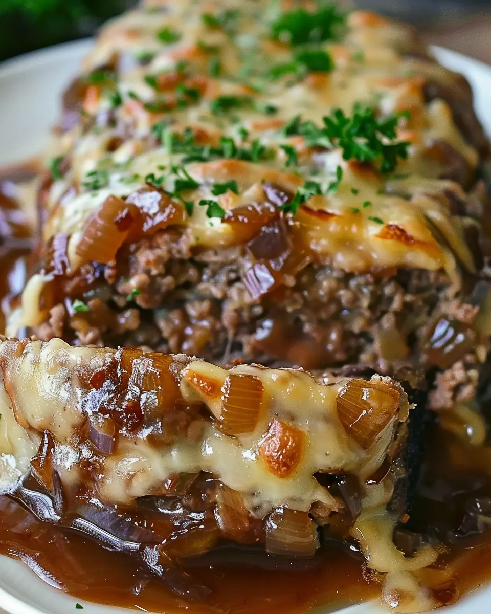 French Onion Meatloaf with Turkey Bacon: A Juicy Twist on Comfort Food