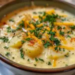 Cheddar Garlic Herb Potato Soup