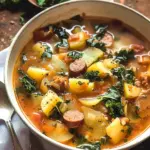 Smokey Sausage Potato & Kale Soup